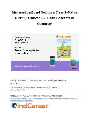 Maharashtra Board Solutions Class 9-Maths (Part 2): Chapter 1.2- Basic Concepts in Geometry