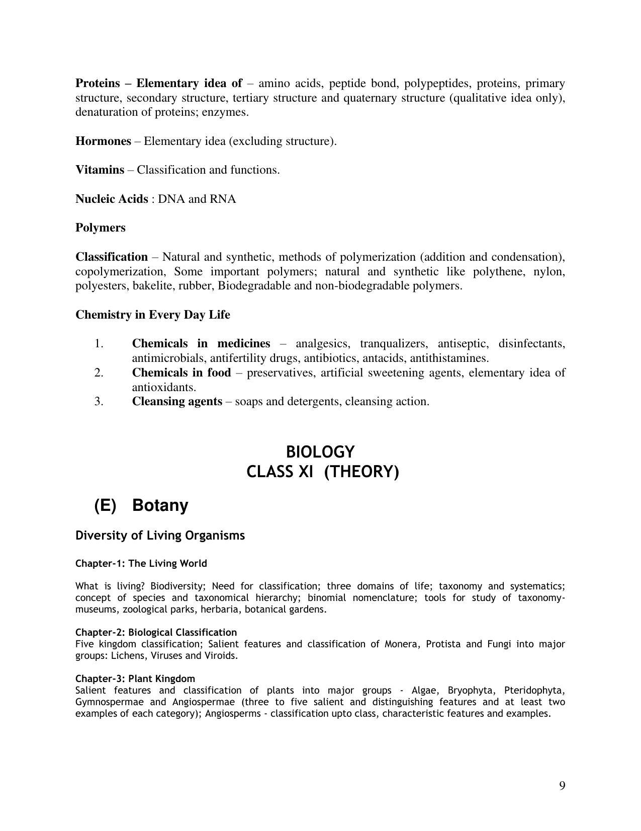 AMU Entrance Exam: B.Sc. (Hons) Syllabus - Page 9