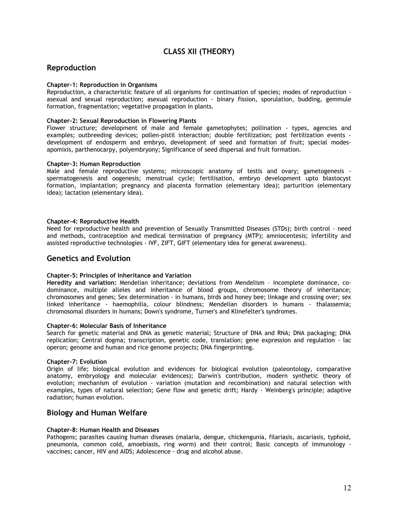 AMU Entrance Exam: B.Sc. (Hons) Syllabus - Page 12