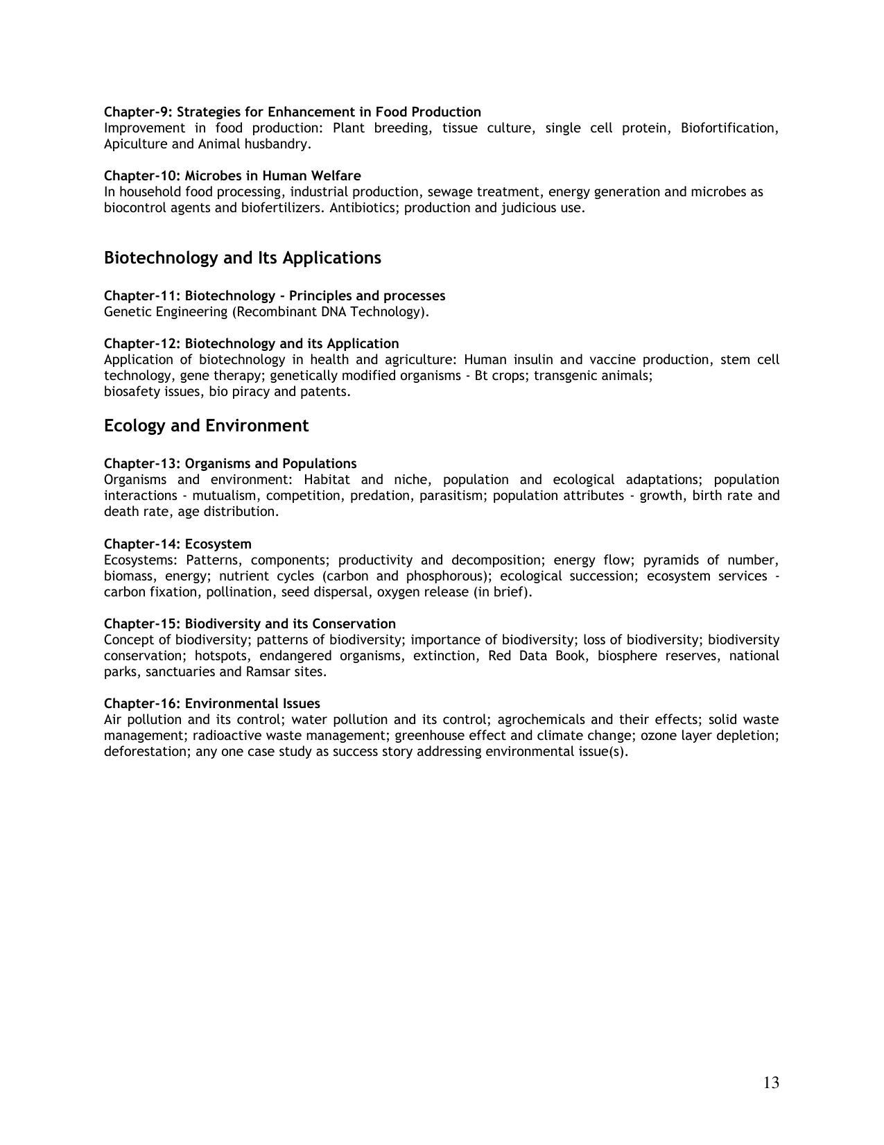 AMU Entrance Exam: B.Sc. (Hons) Syllabus - Page 13