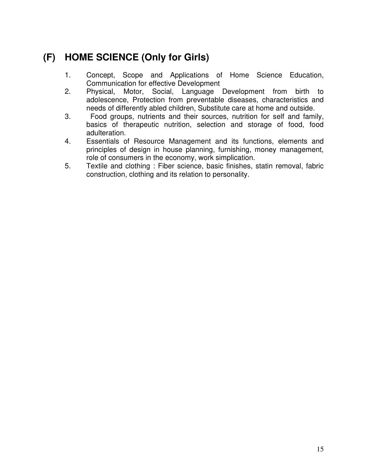 AMU Entrance Exam: B.Sc. (Hons) Syllabus - Page 15
