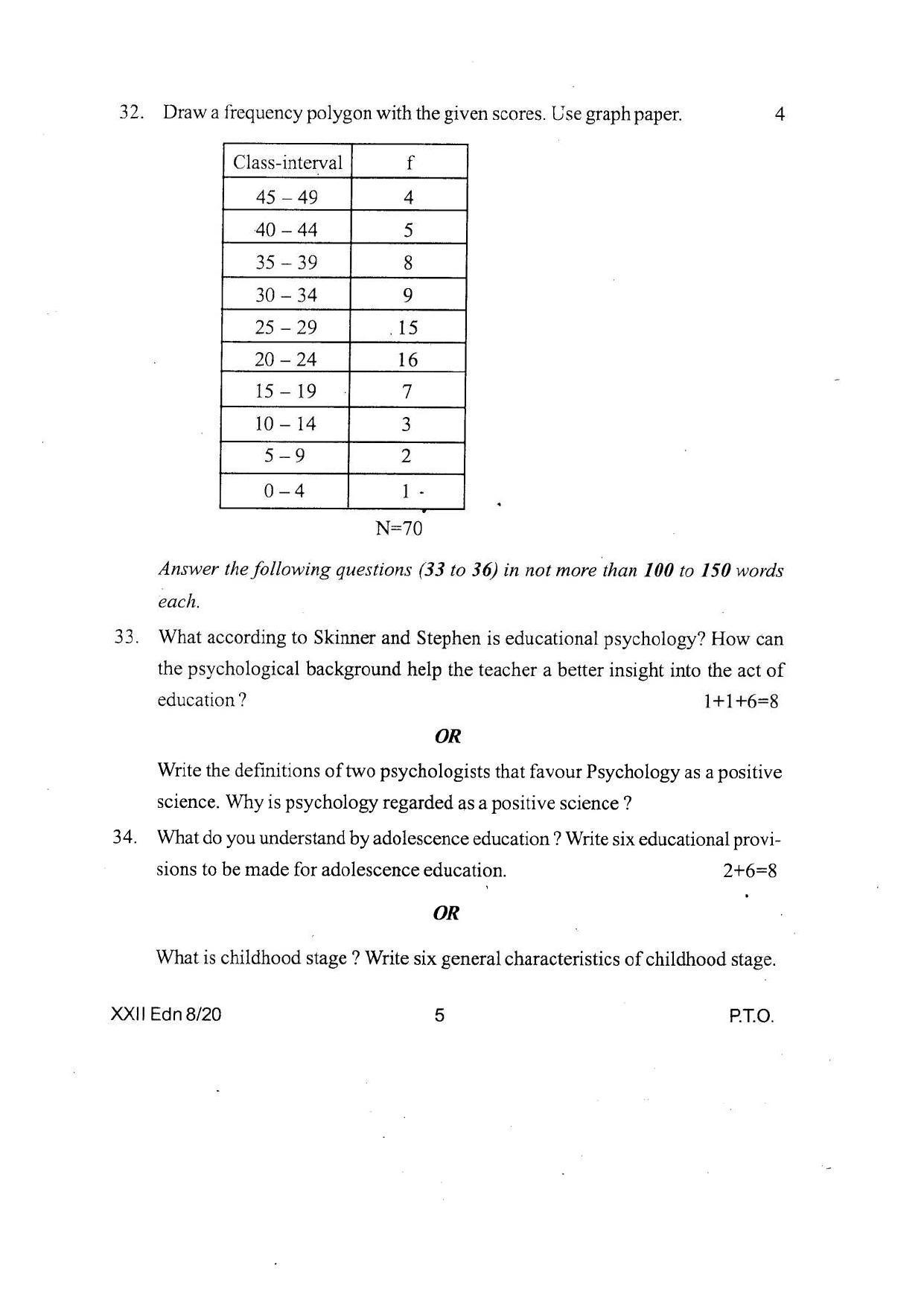 COHSEM Class 12 Education Question Papers 2020 - Page 5
