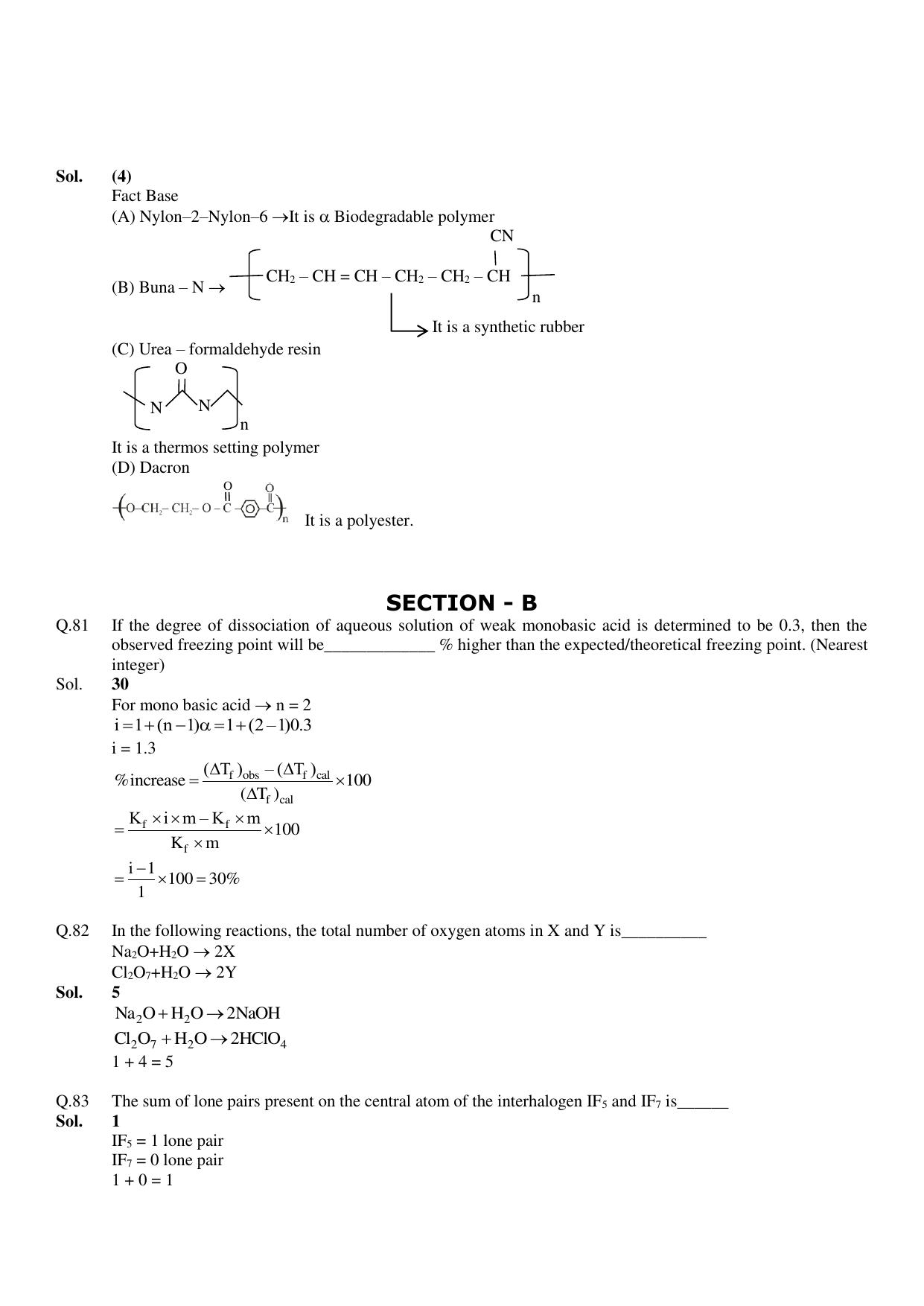 JEE Mains 2023: 10th April 2023 Shift-1 (Morning) Question Paper With Solution (April, Session-2)) - Page 38