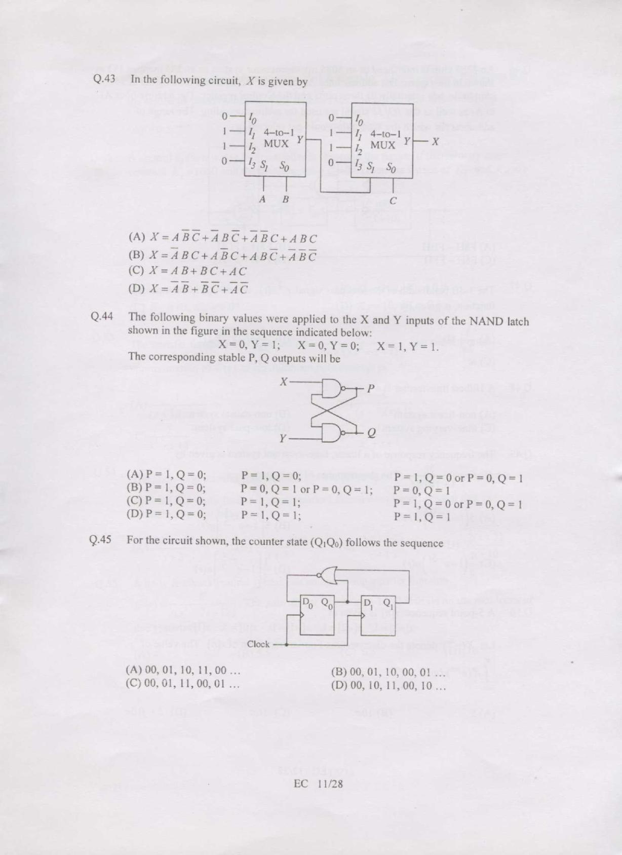 GATE 2007 Electronics and Communication Engineering (EC) Question Paper with Answer Key - Page 11