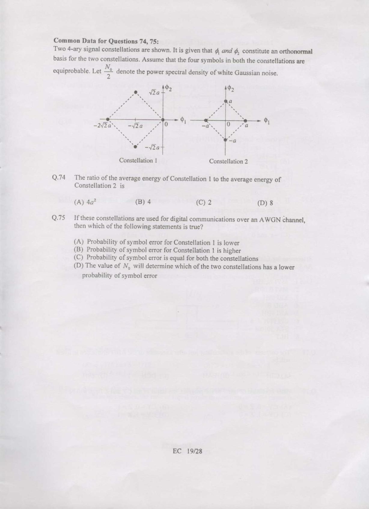 GATE 2007 Electronics and Communication Engineering (EC) Question Paper with Answer Key - Page 19