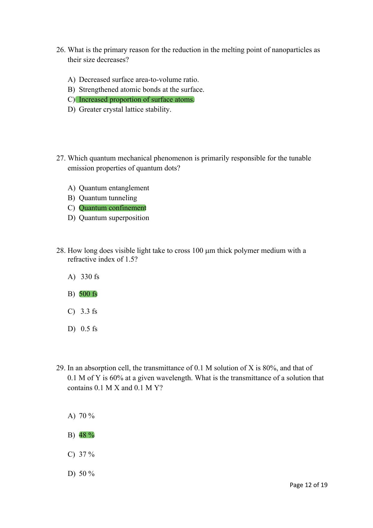 TIFR GS 2024 Chemistry Question Paper - Page 12
