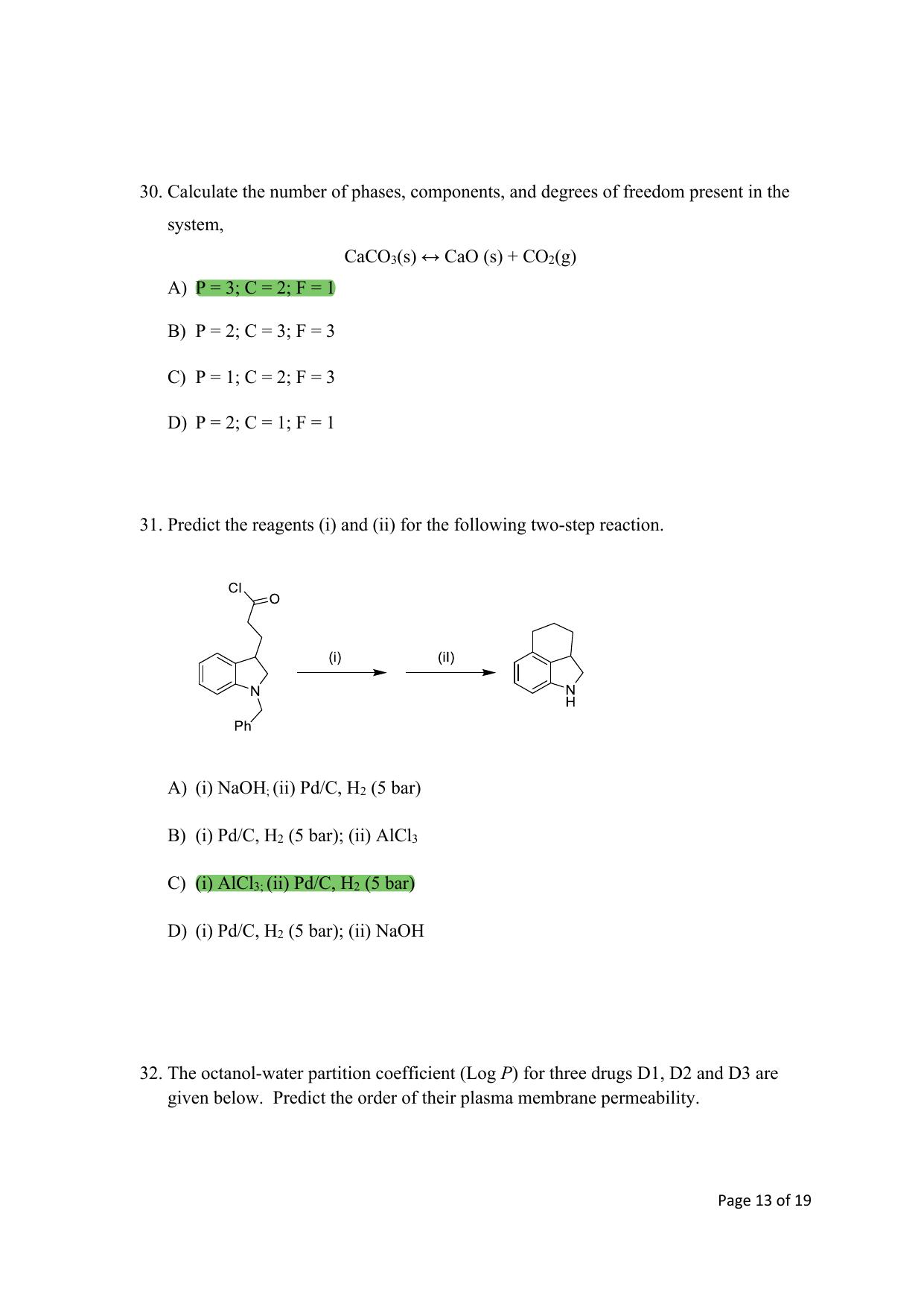 TIFR GS 2024 Chemistry Question Paper - Page 13