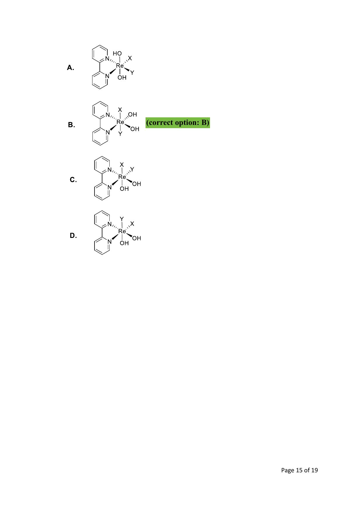 TIFR GS 2024 Chemistry Question Paper - Page 15
