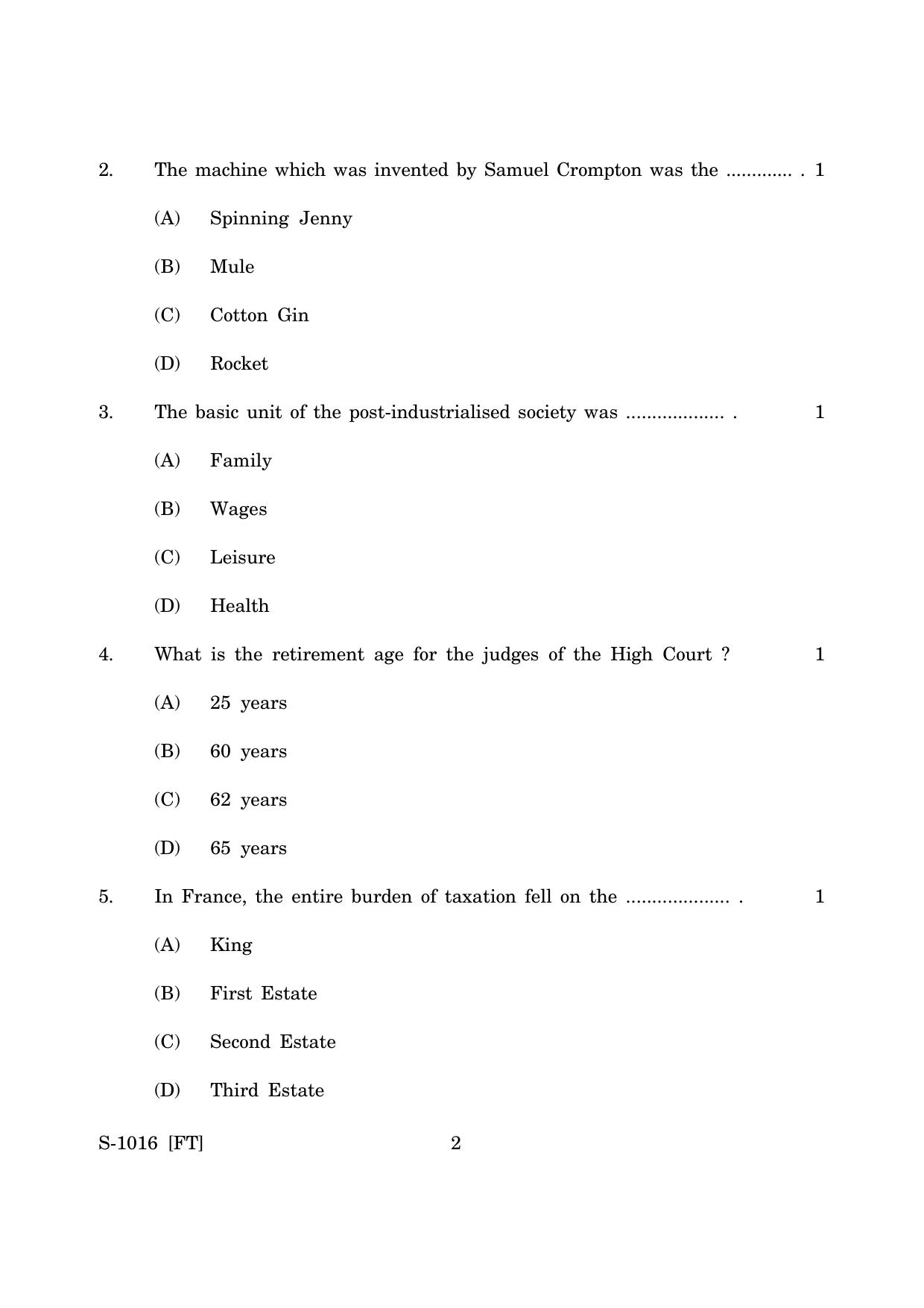 Goa Board Class 10 History & Political Science (E) (November 2022) Question Paper - Page 2