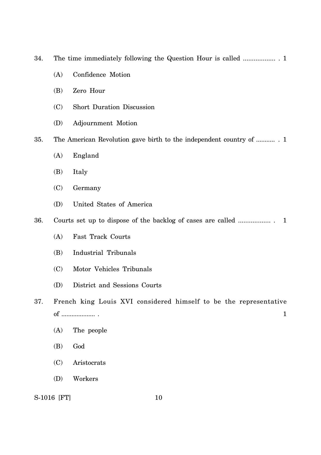 Goa Board Class 10 History & Political Science (E) (November 2022) Question Paper - Page 10