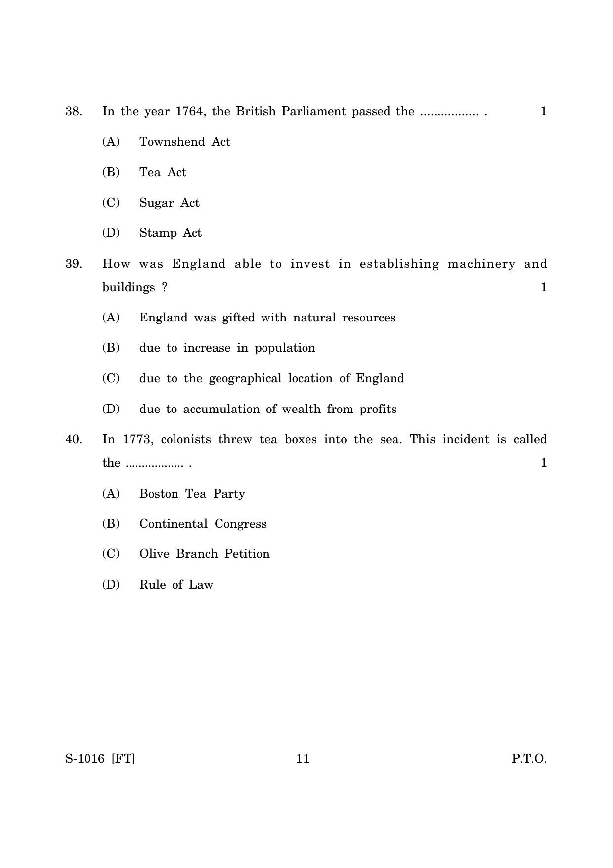 Goa Board Class 10 History & Political Science (E) (November 2022) Question Paper - Page 11