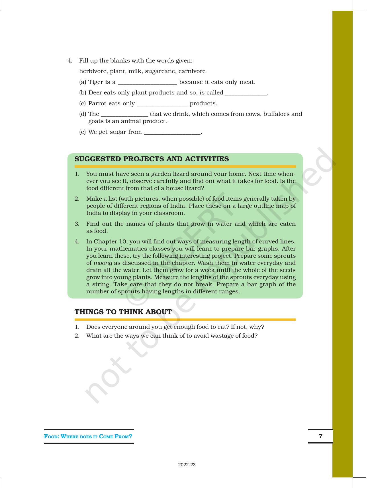 NCERT Book for Class 6 Science: Chapter 1-Food, Where Does It Come From? - Page 7