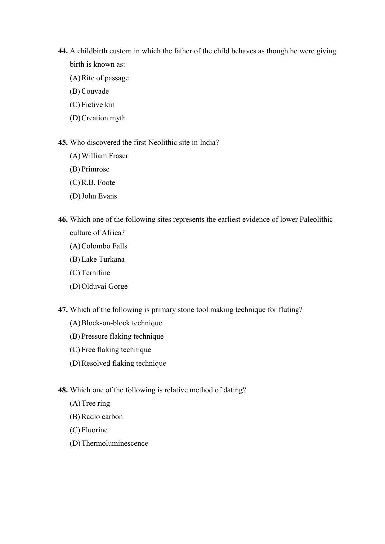 PU MPET Anthropology 2022 Question Papers - Page 9