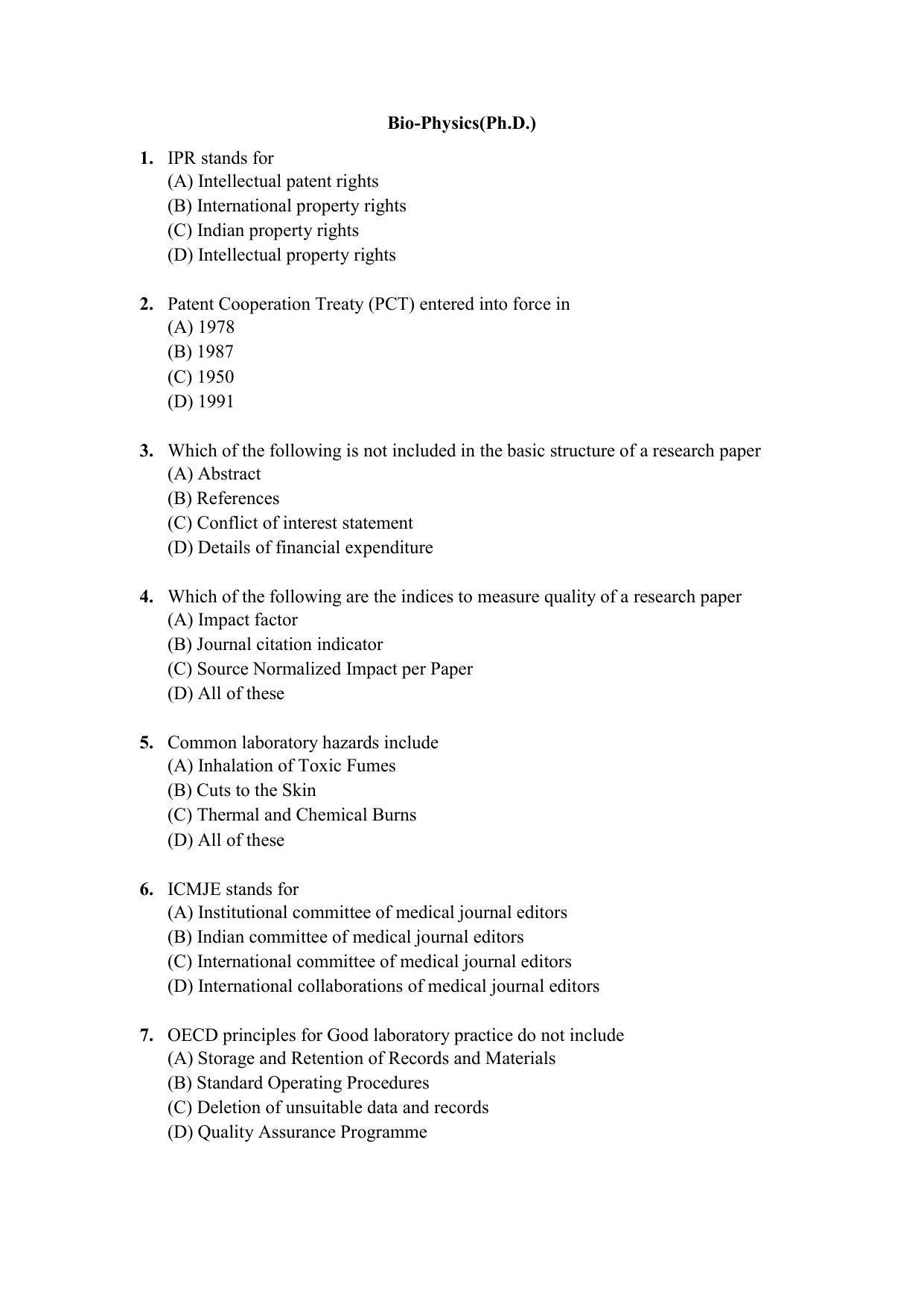 PU MPET Anthropology 2022 Question Papers - Page 11