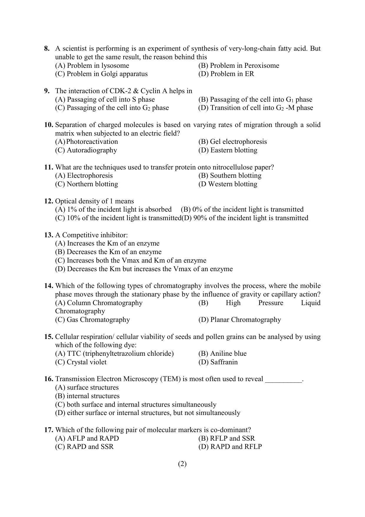 PU MPET Anthropology 2022 Question Papers - Page 19