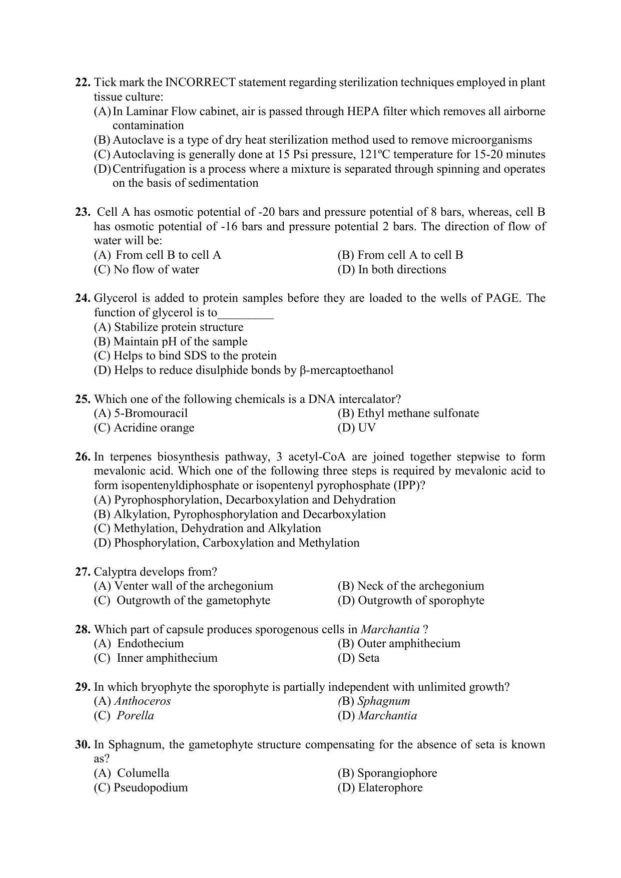 PU MPET Anthropology 2022 Question Papers - Page 21