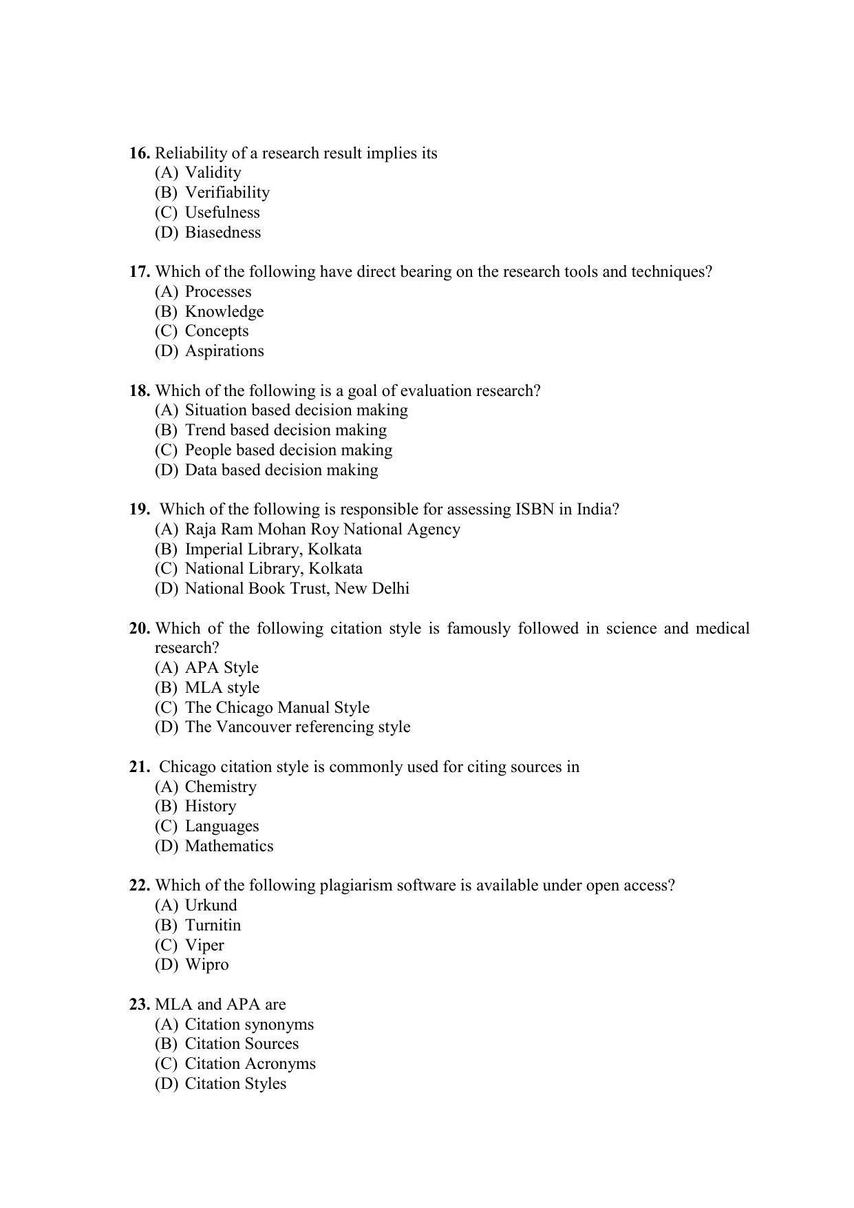 PU MPET Anthropology 2022 Question Papers - Page 26