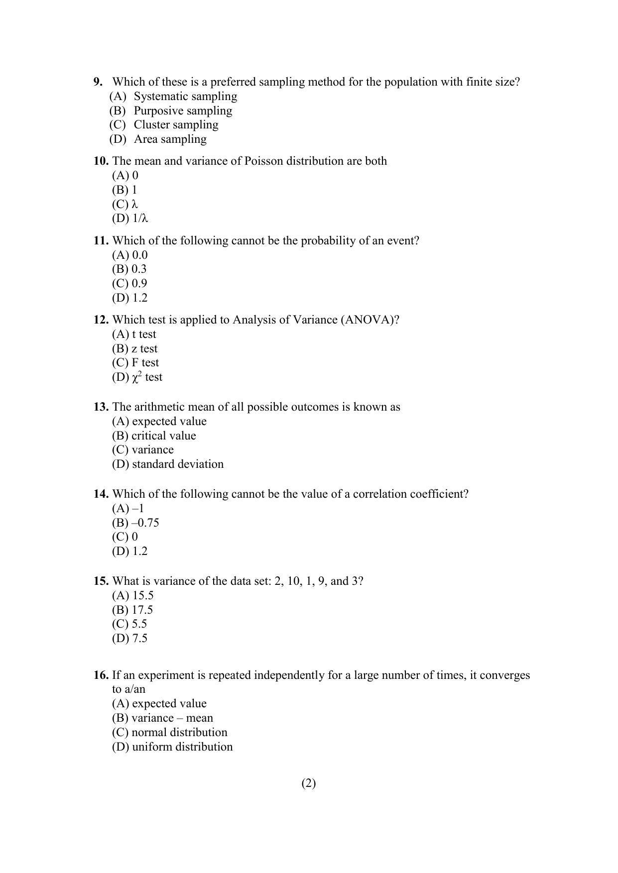 PU MPET Anthropology 2022 Question Papers - Page 43