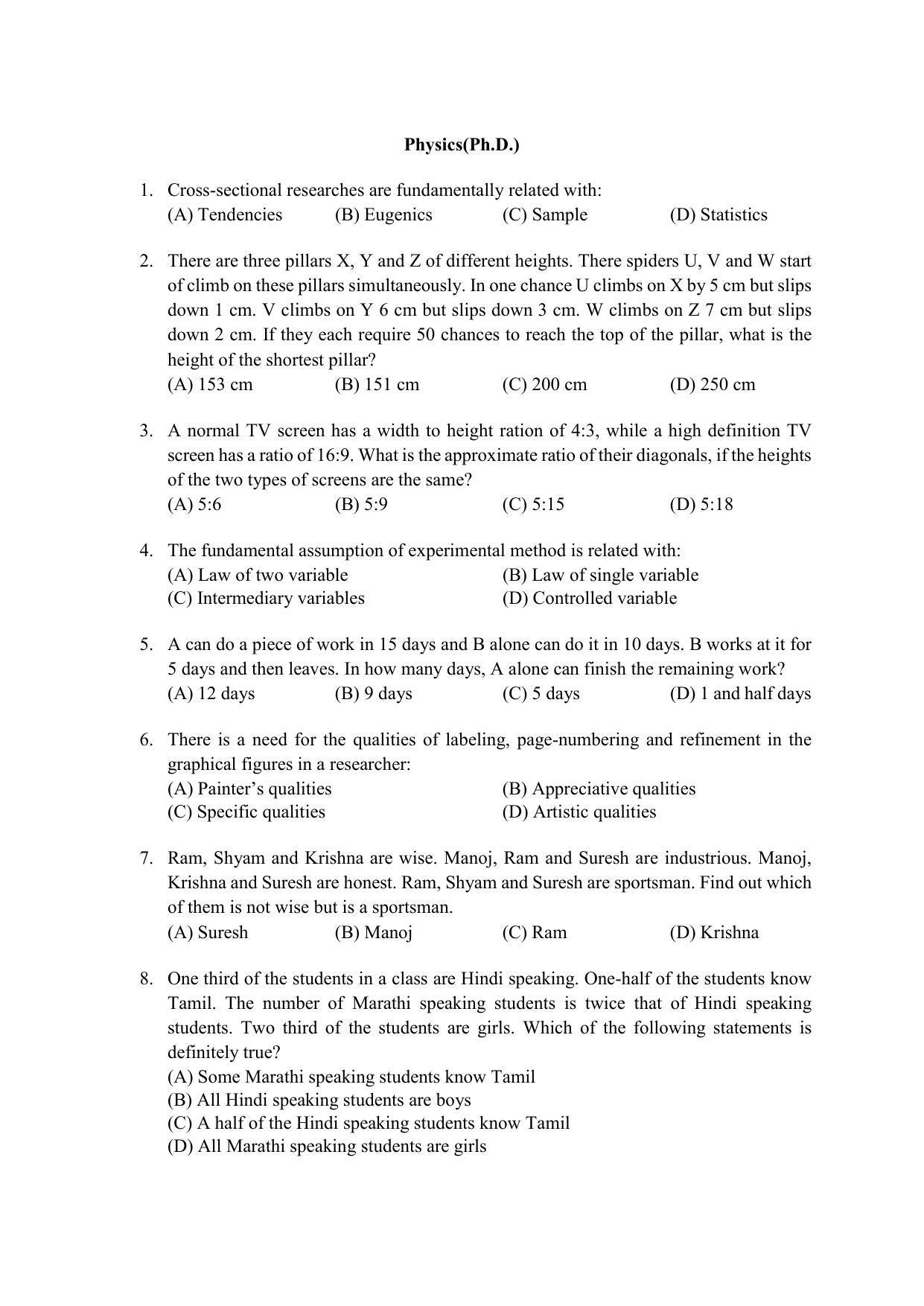 PU MPET Anthropology 2022 Question Papers - Page 54