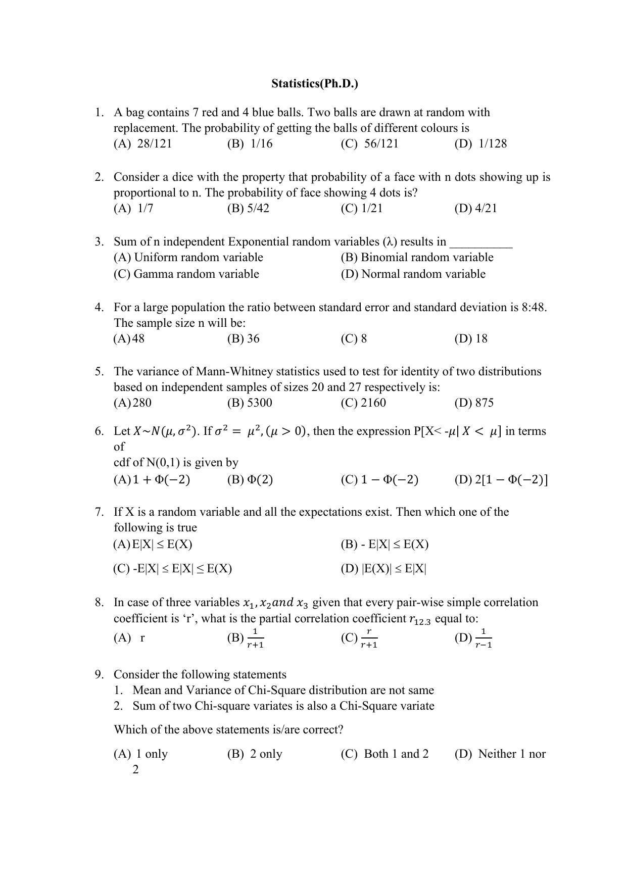PU MPET Anthropology 2022 Question Papers - Page 60