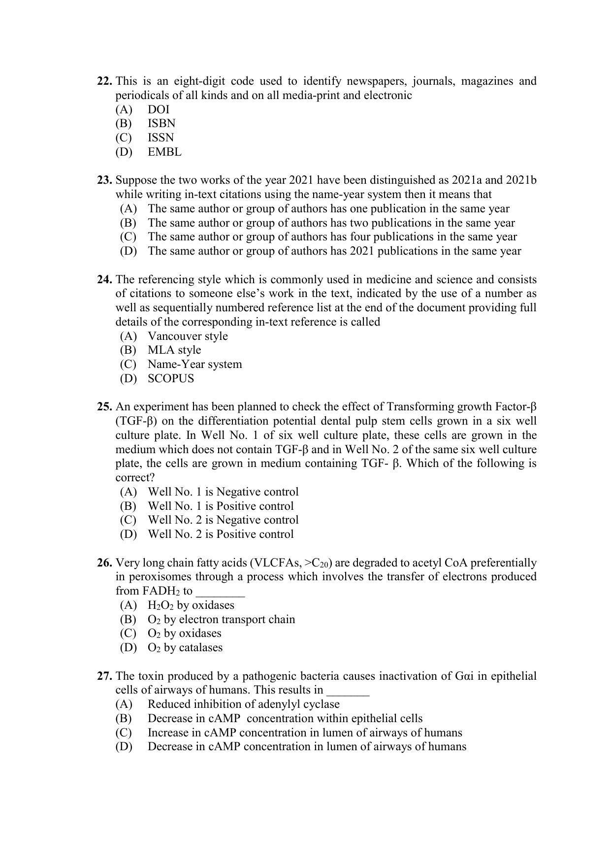 PU MPET Anthropology 2022 Question Papers - Page 69