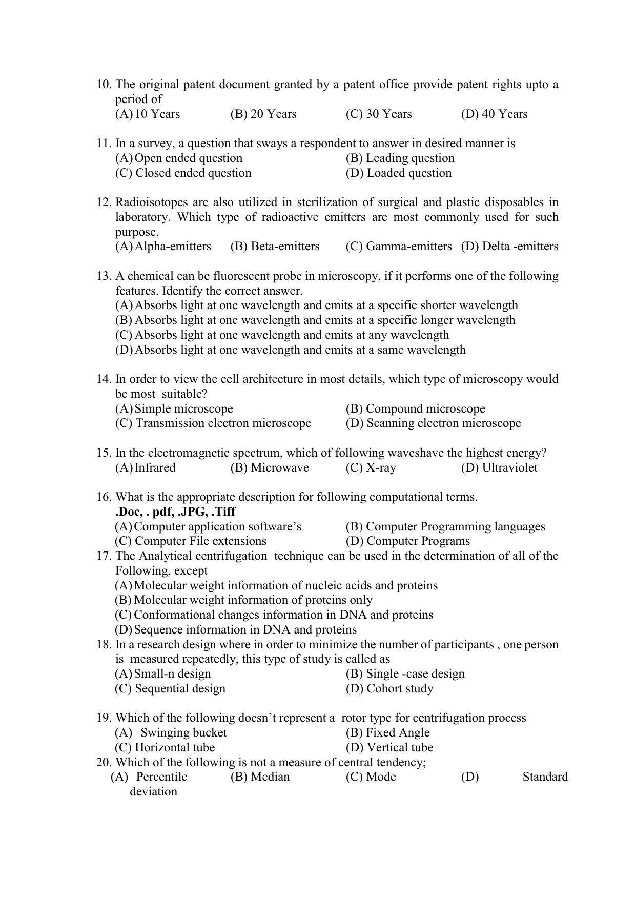 PU MPET Anthropology 2022 Question Papers - Page 75
