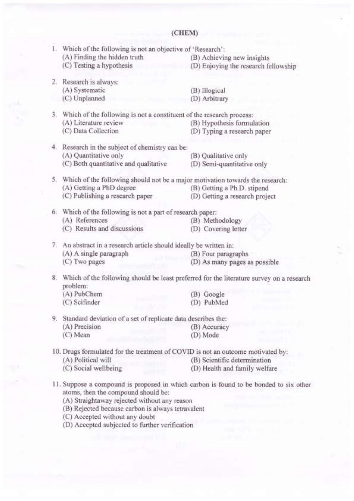 PU MPET Anthropology 2022 Question Papers - Page 88