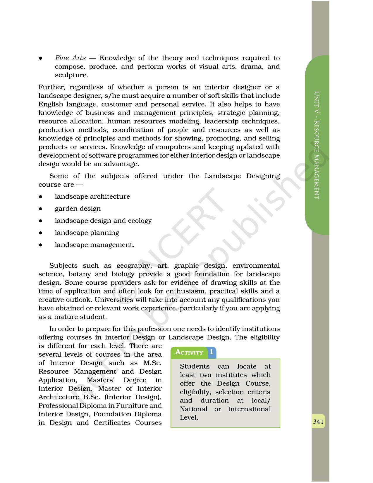 NCERT Book for Class 12 Home Science (Part -II) Chapter 18 Ergonomics and Designing of Interior and Exterior Spaces - Page 14