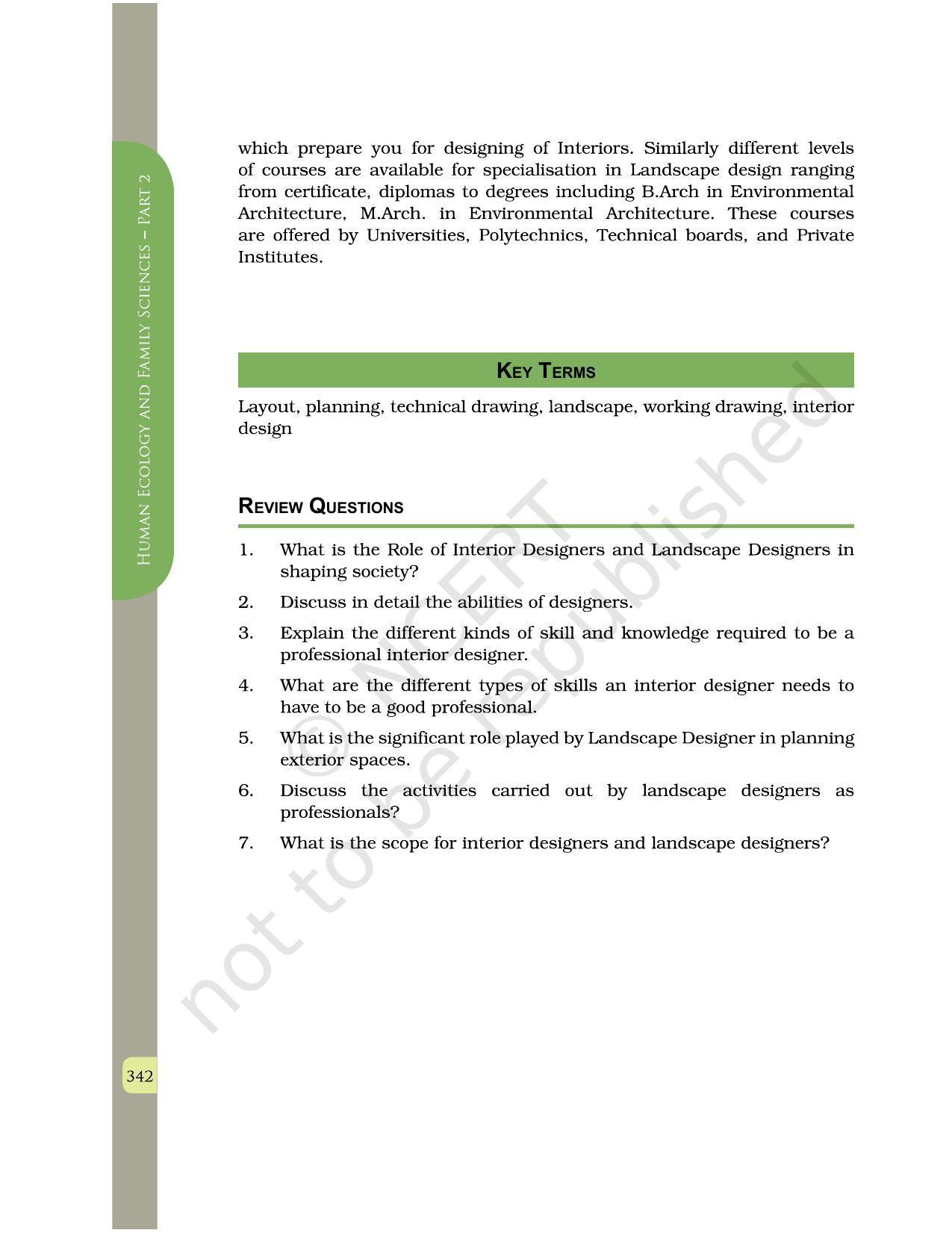 NCERT Book for Class 12 Home Science (Part -II) Chapter 18 Ergonomics and Designing of Interior and Exterior Spaces - Page 15