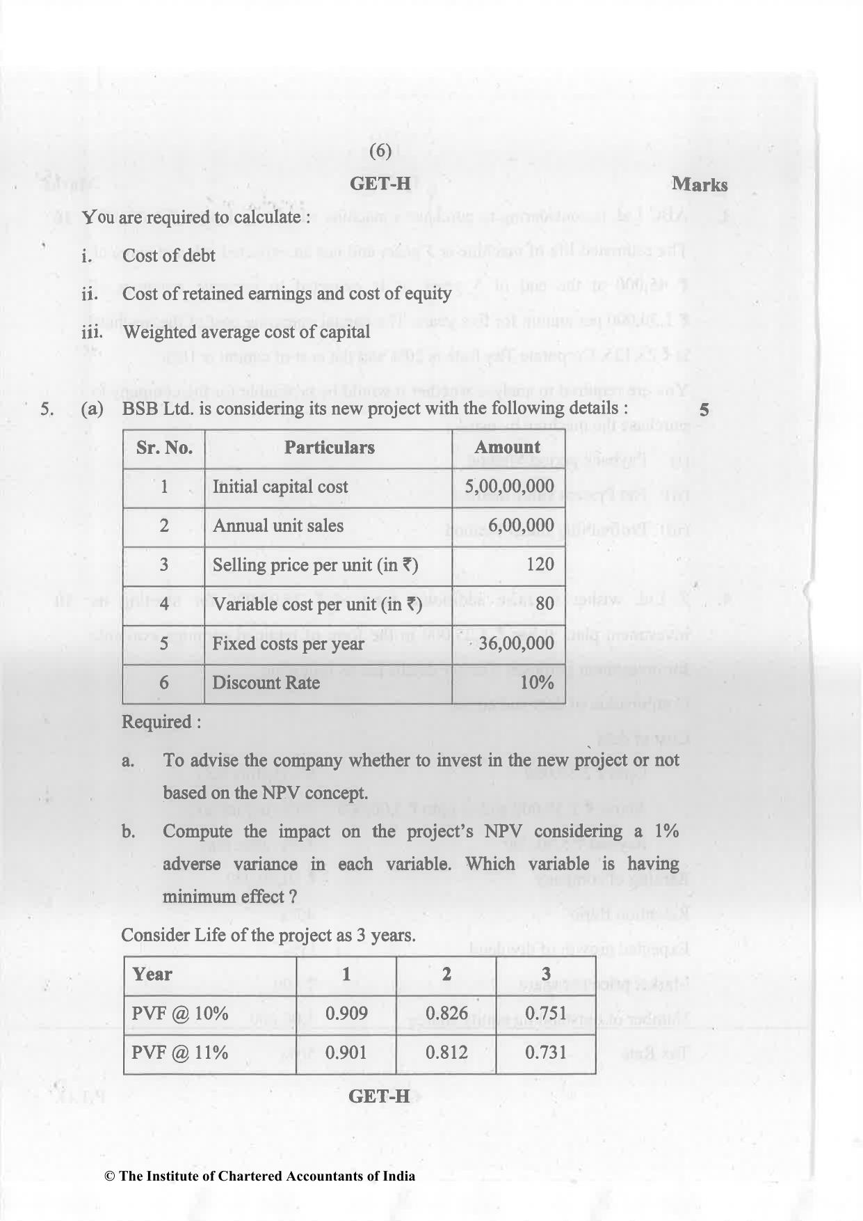 CA Inter Nov 2023 Question Paper - Paper 8 – Financial Management & Economics for Finance - Page 6