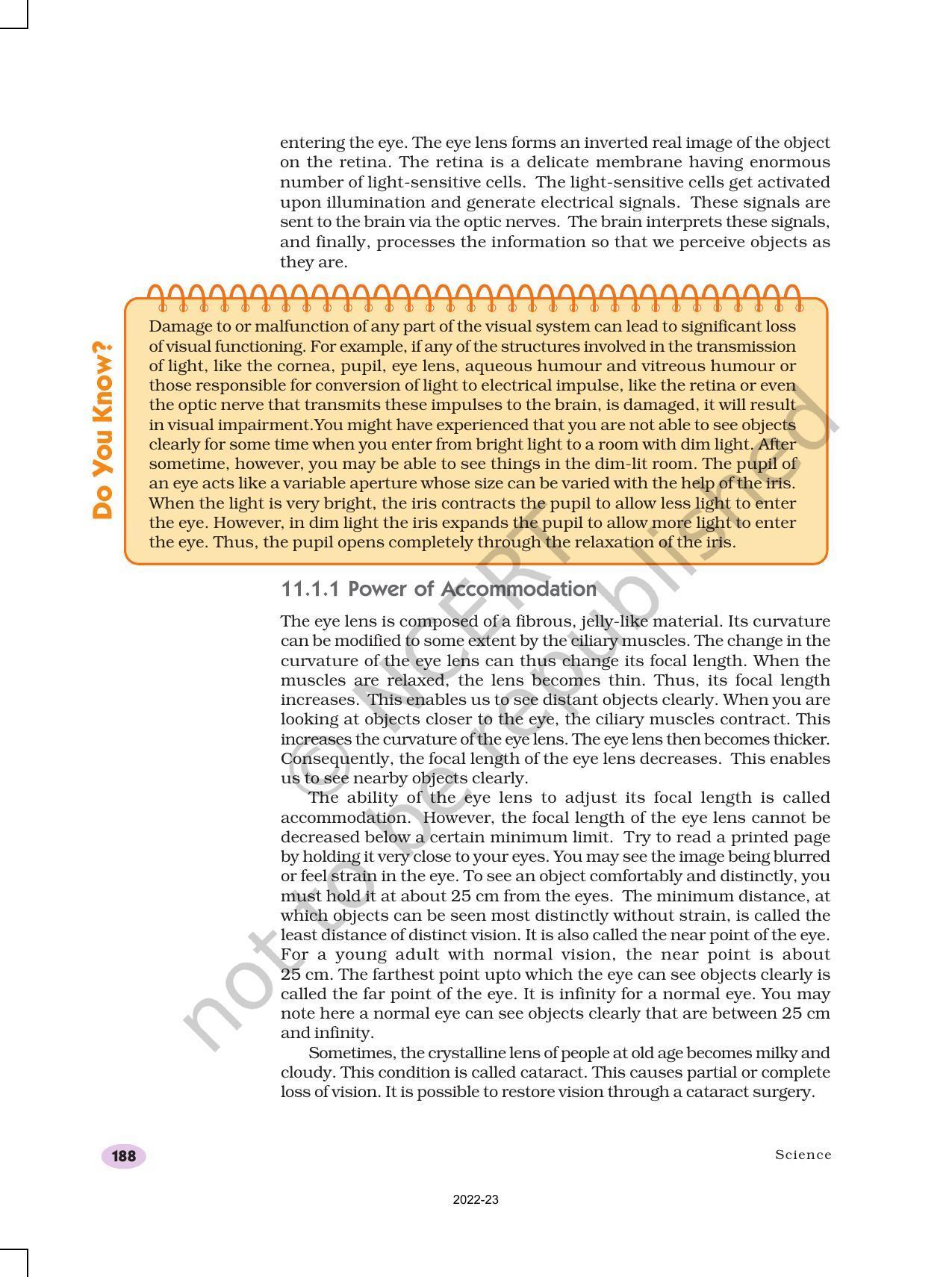 NCERT Book for Class 10 Science Chapter 11 Human Eye and Colourful World - Page 2