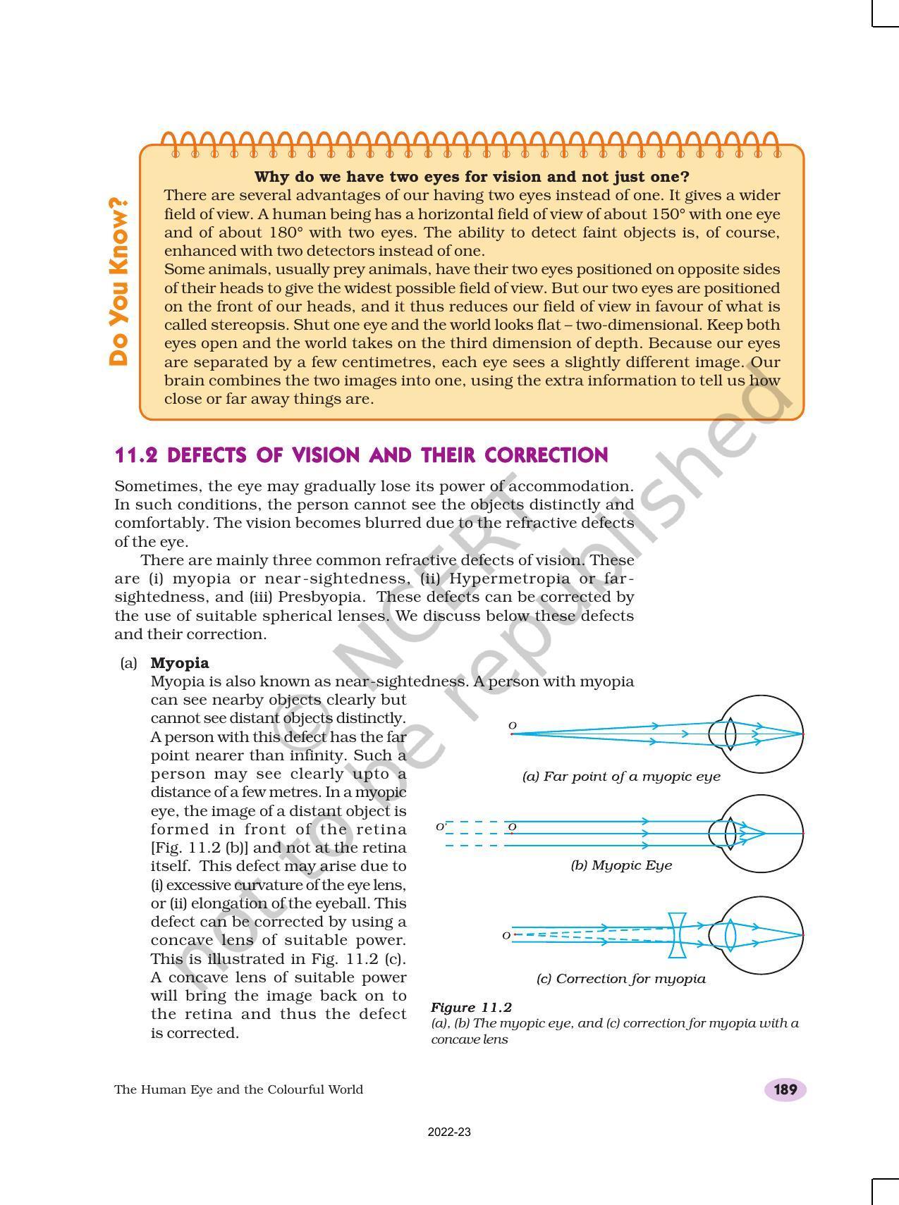 NCERT Book for Class 10 Science Chapter 11 Human Eye and Colourful World - Page 3