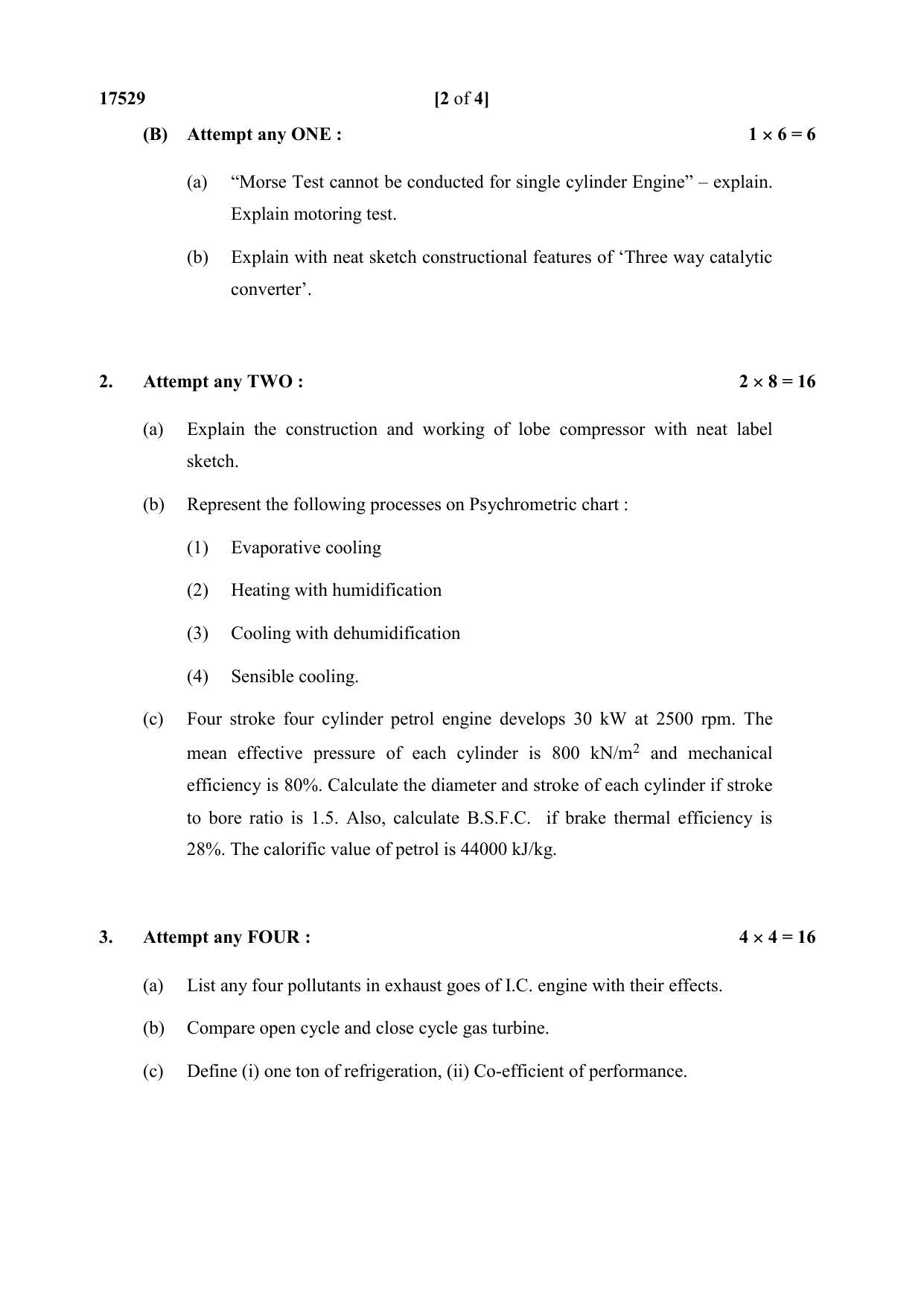 MSBTE Winter Question Paper 2019 - Power Engineering - Page 2