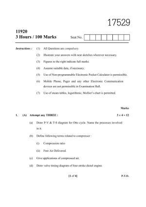 MSBTE Winter Question Paper 2019 - Power Engineering