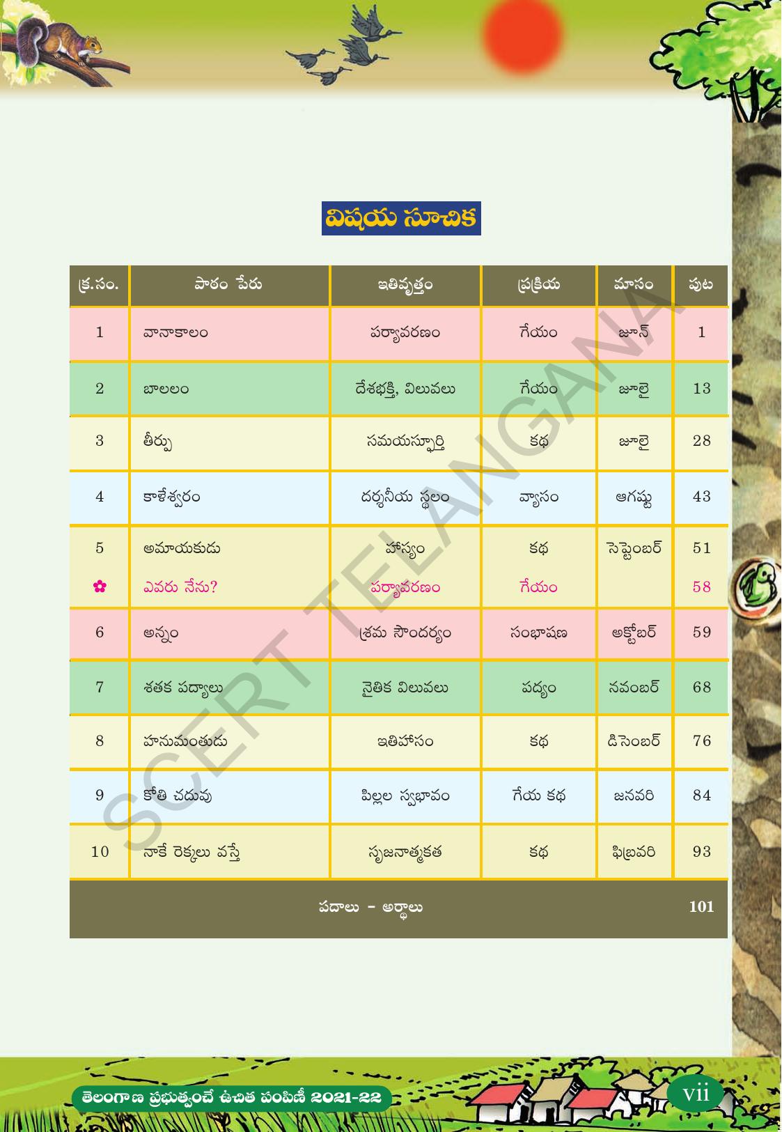 TS SCERT Class 4 Second Language (Telugu Medium) Text Book - Page 9