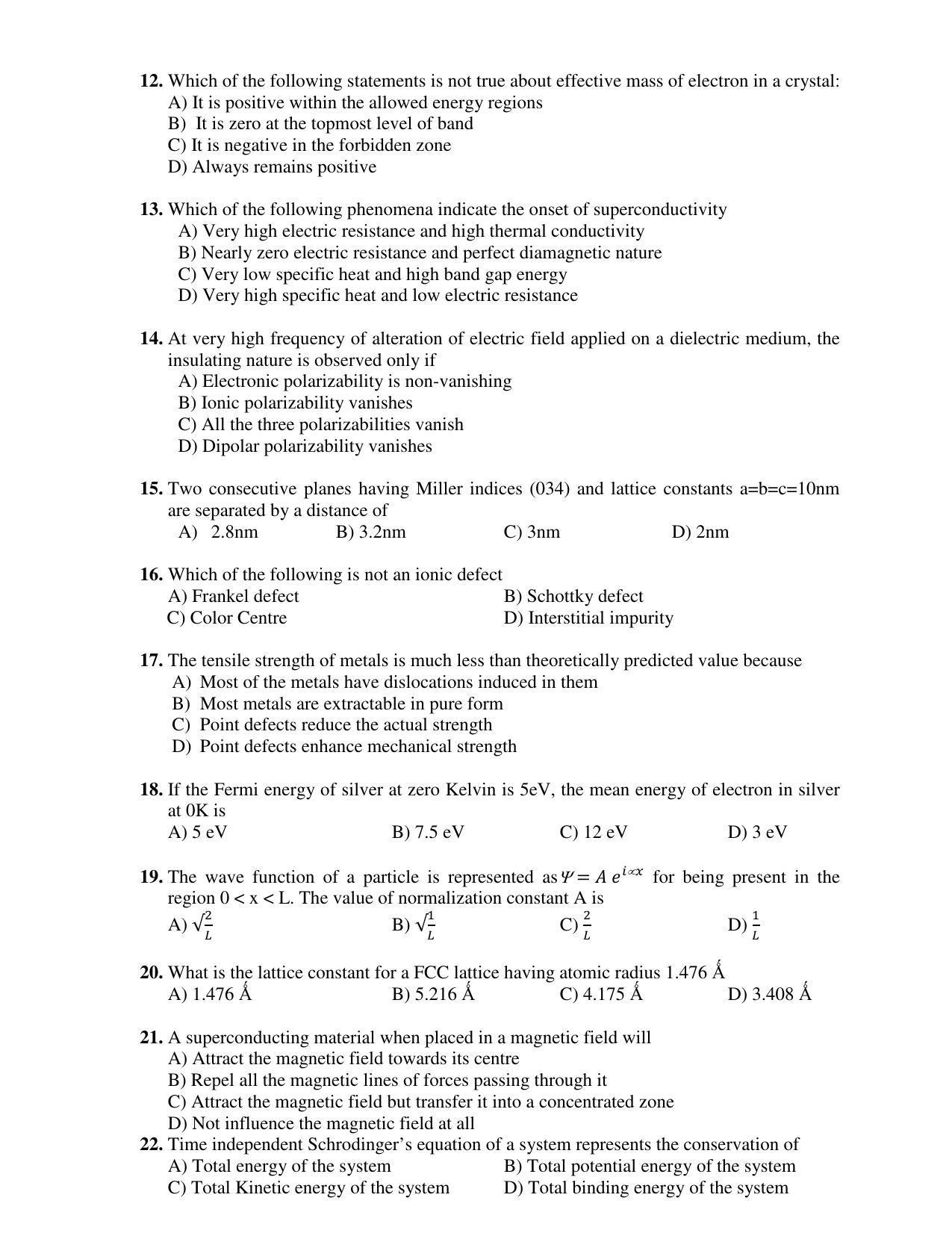 PU MPET Applied Science 2019 Question Papers - Page 2