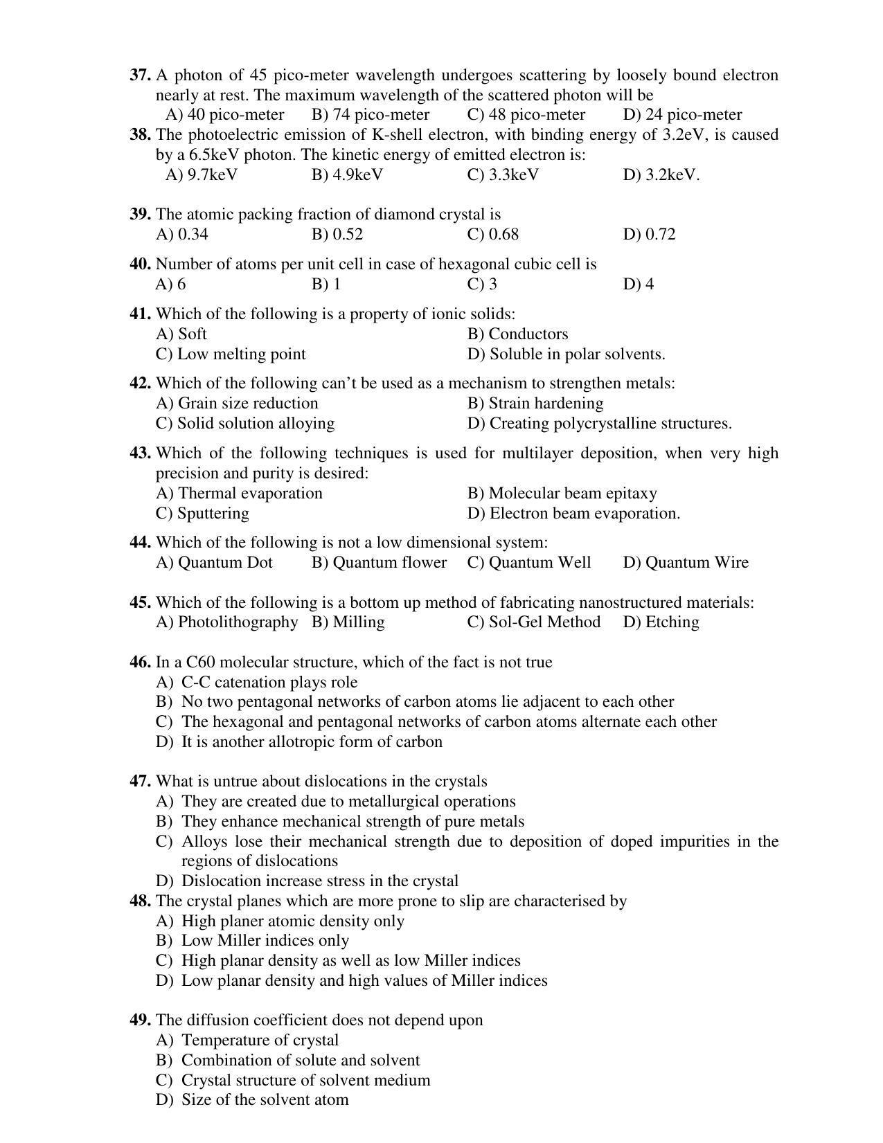 PU MPET Applied Science 2019 Question Papers - Page 4
