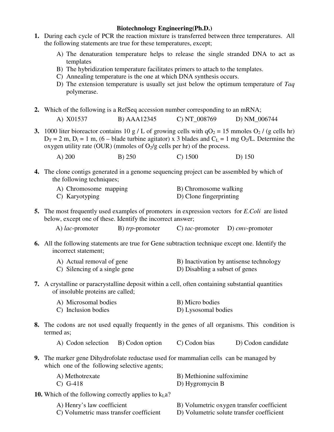 PU MPET Applied Science 2019 Question Papers - Page 6