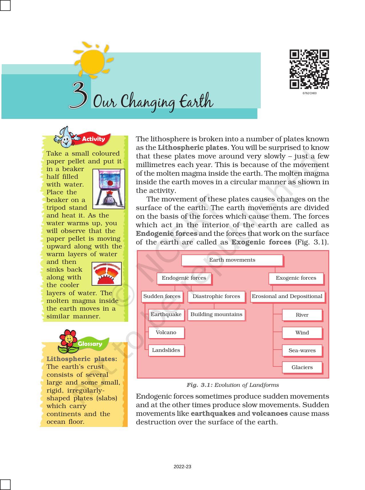 NCERT Book for Class 7 Social Science(Geography): Chapter 3-Our Changing Earth - Page 1