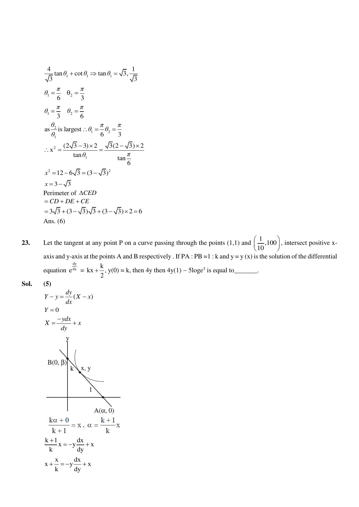 JEE Mains 2023: 10th April 2023 Shift-2 (Evening) Question Paper With Solution (April, Session-2)) - Page 11