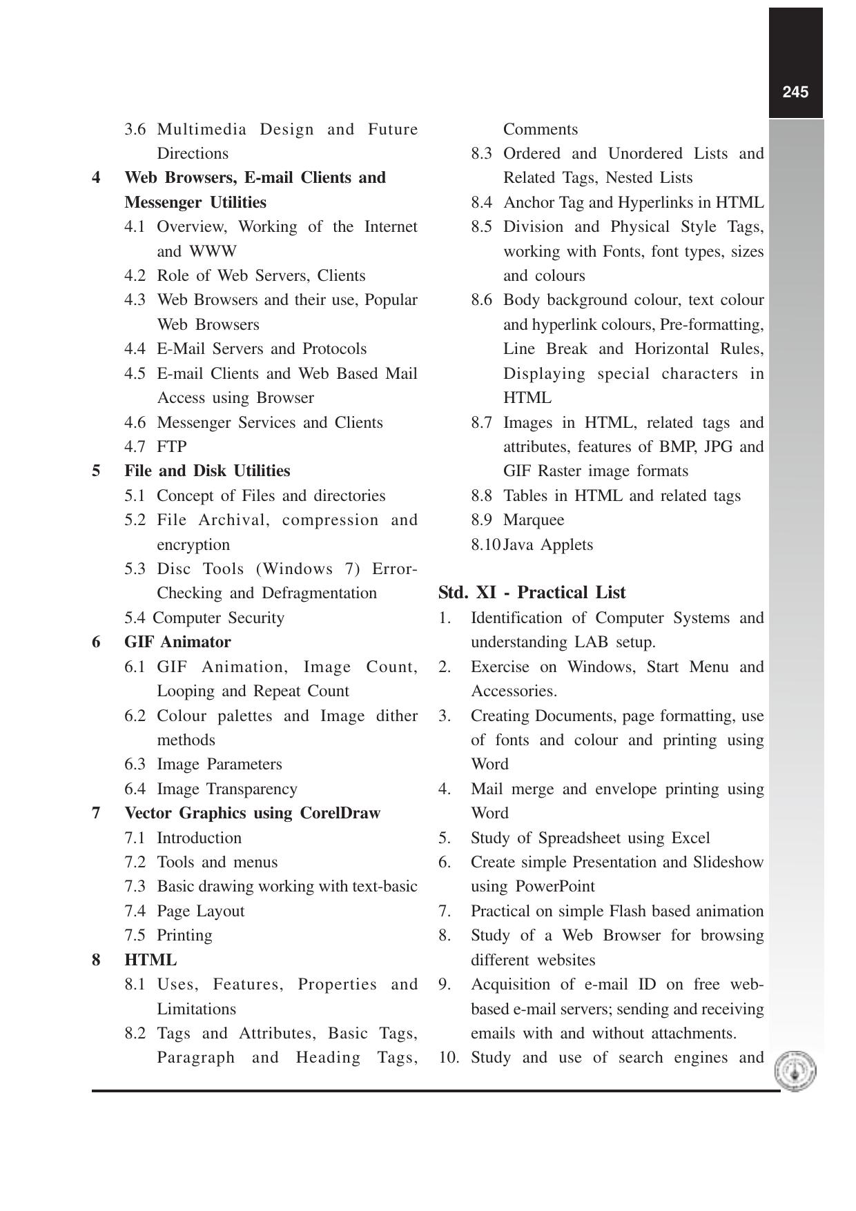 Maharashtra HSC IT (Arts) Syllabus - Page 2