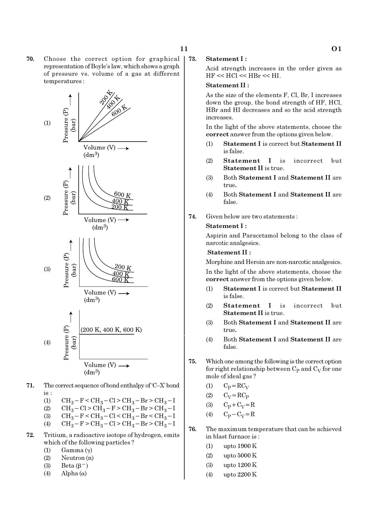 NEET O1 2021 Question Paper - Page 11