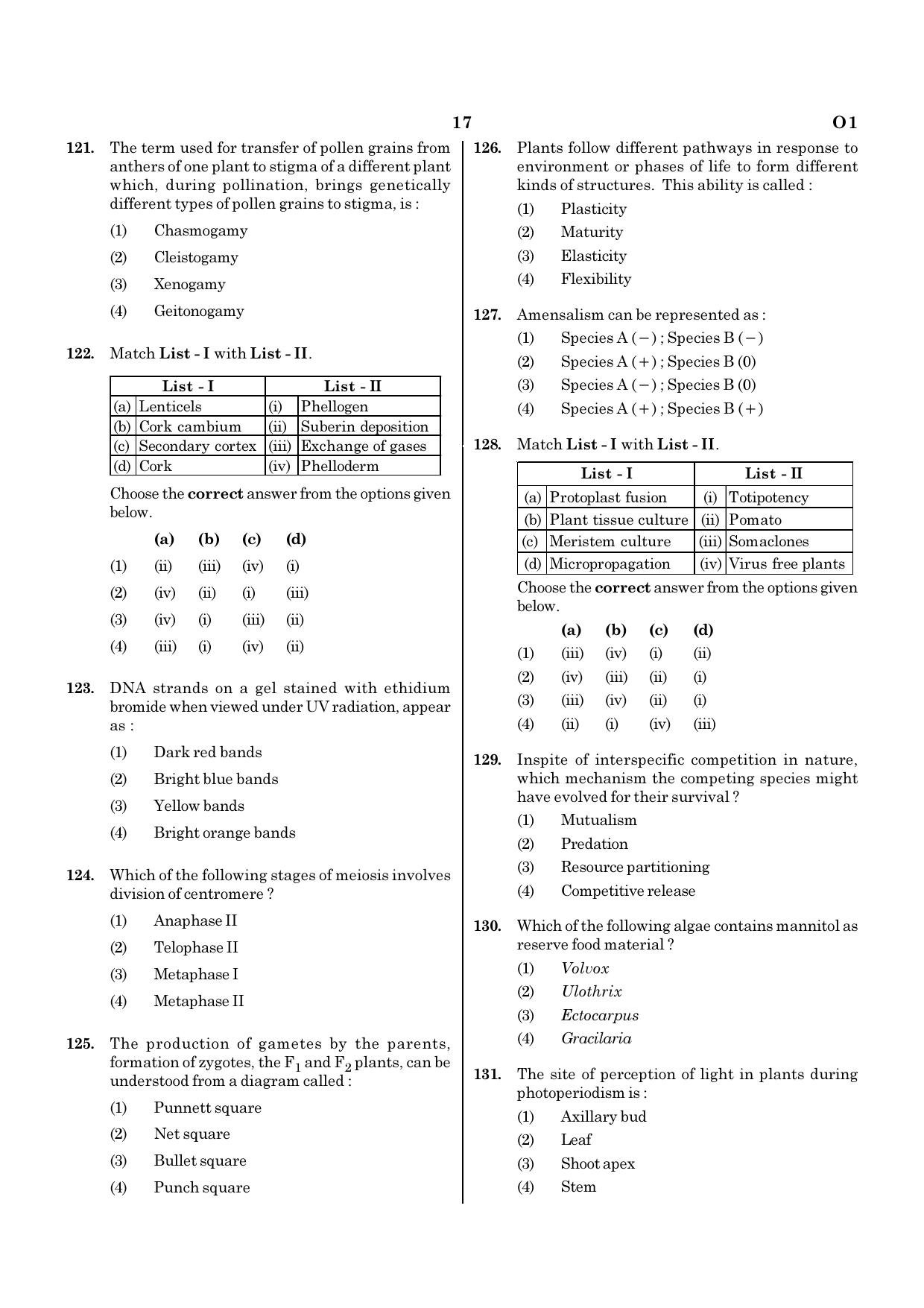 NEET O1 2021 Question Paper - Page 17
