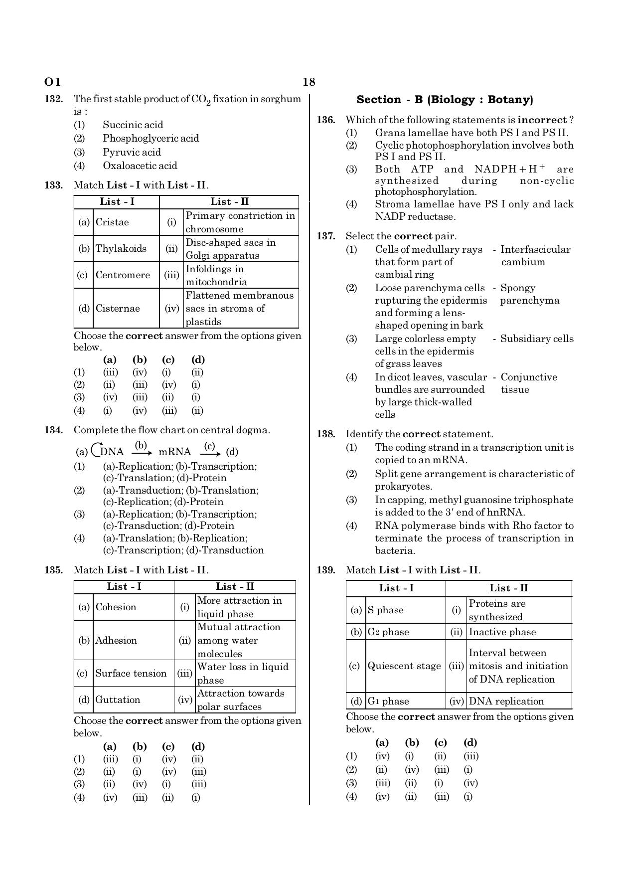 NEET O1 2021 Question Paper - Page 18