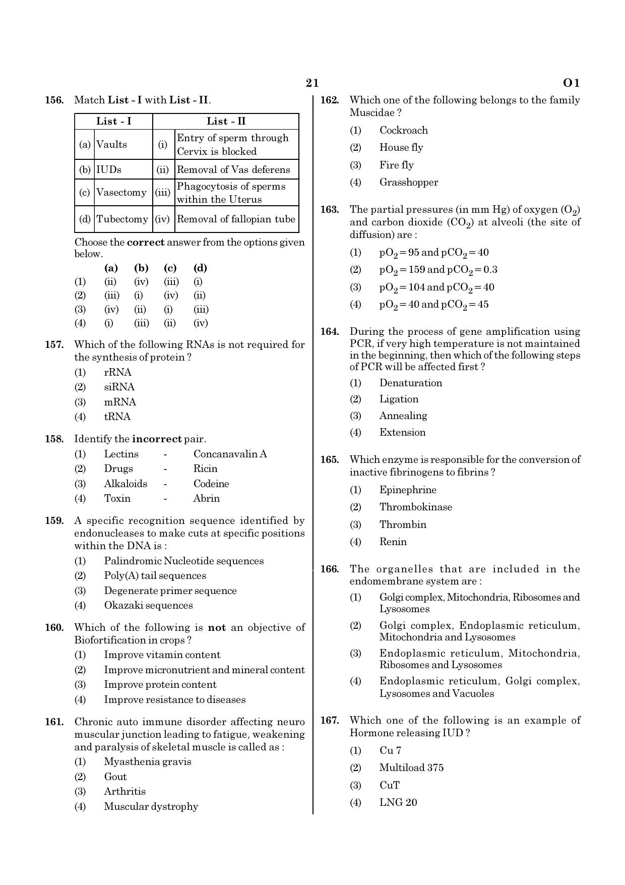 NEET O1 2021 Question Paper - Page 21