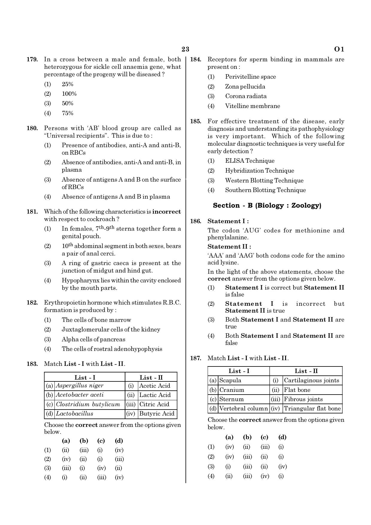 NEET O1 2021 Question Paper - Page 23