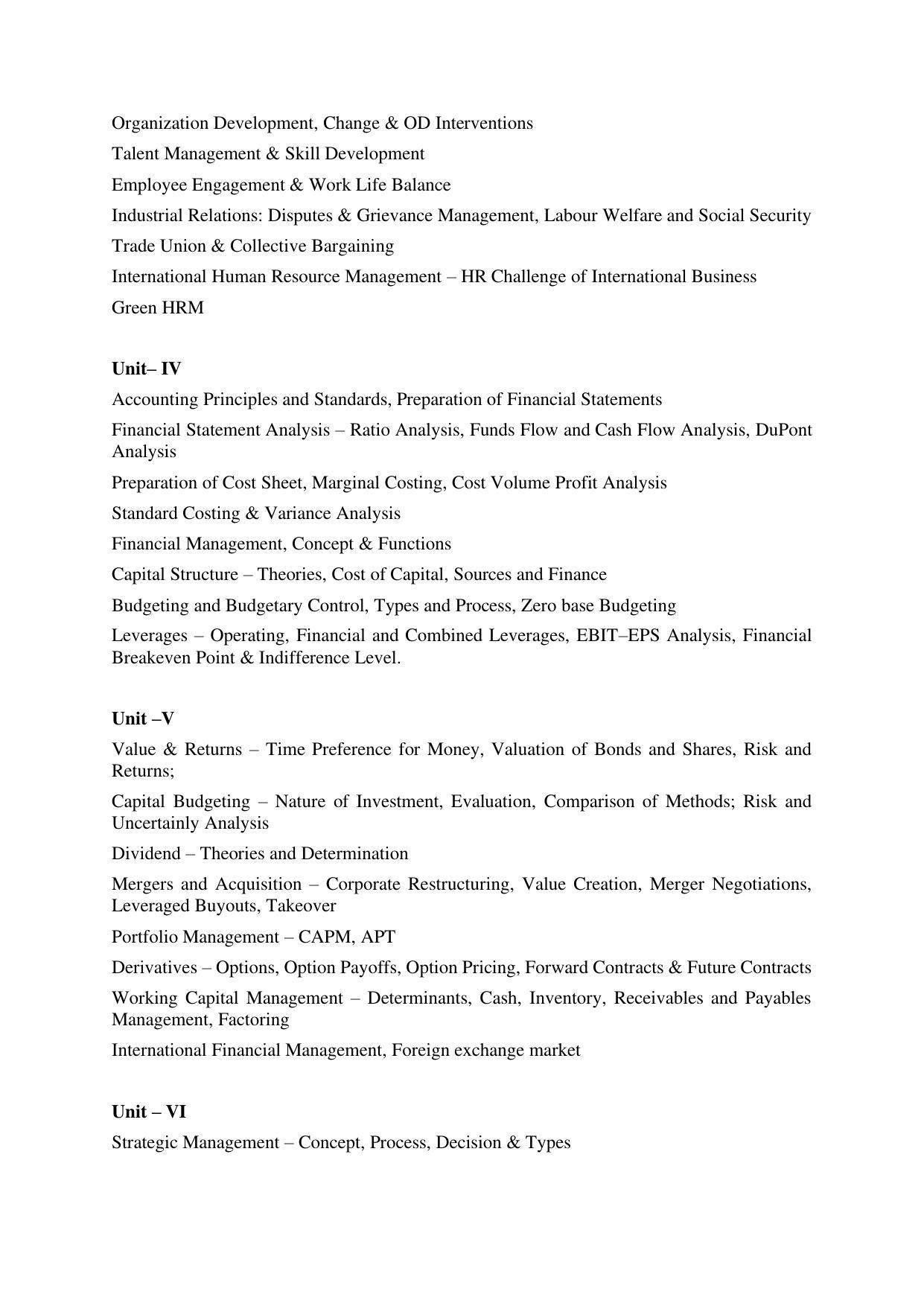 AP RCET Management Syllabus - Page 2
