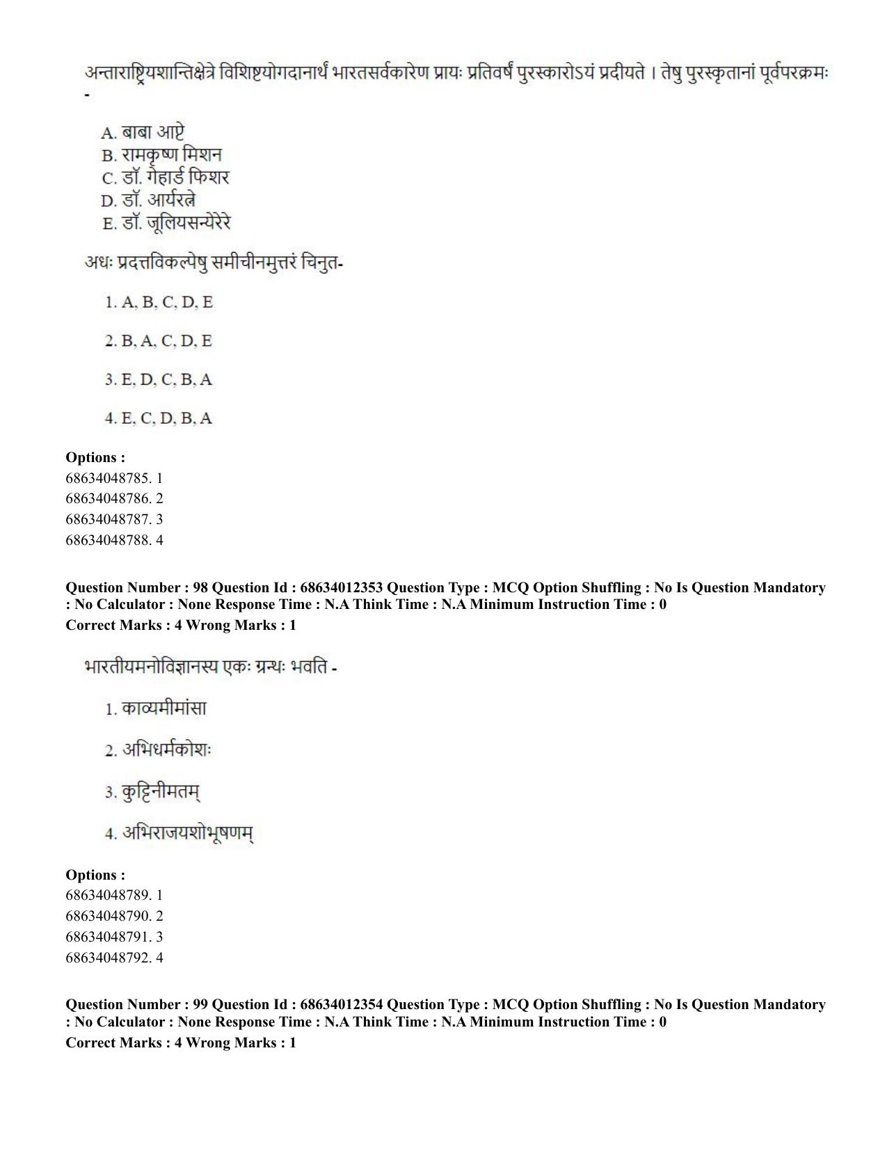CUET PG 2023:ACQP01 – Shiksha Shastri B.Ed. (Hindi)-Shift 1 (09-06-2023) Question Paper - Page 48