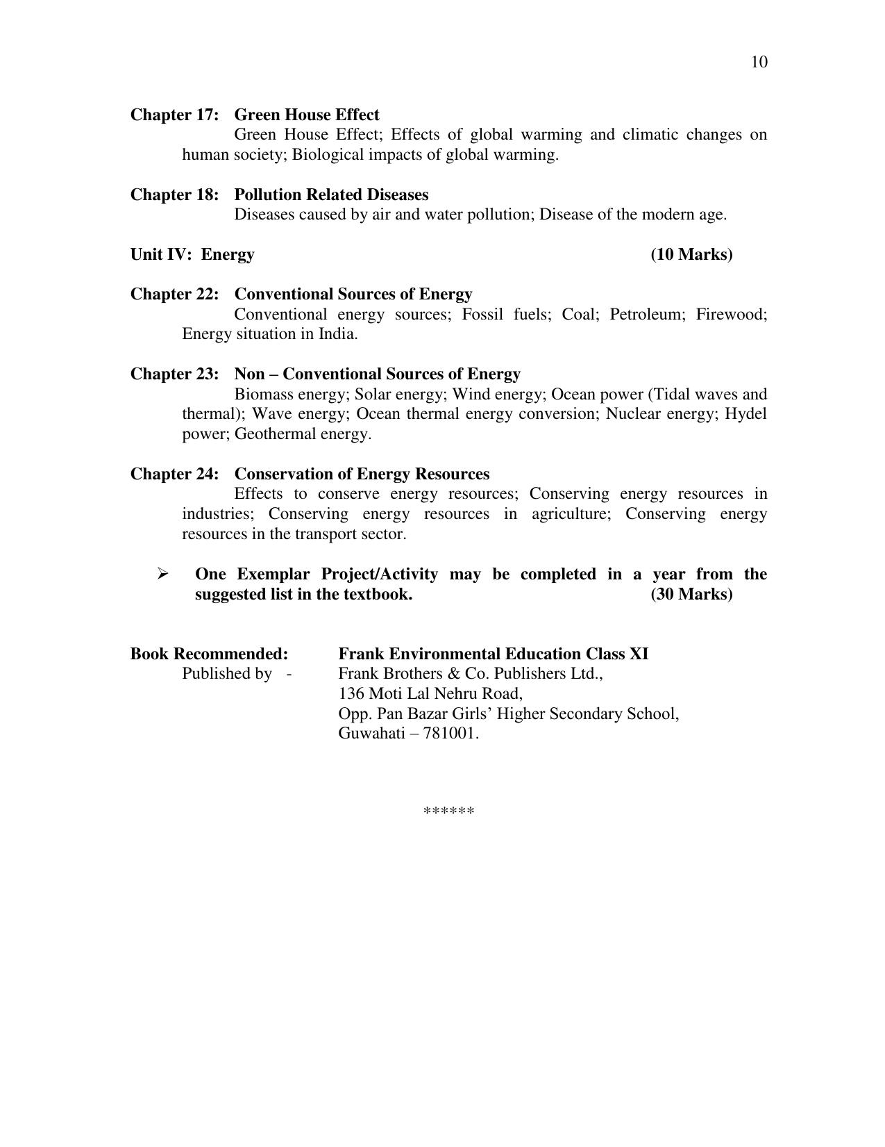 Meghalaya Board Class 11th Syllabus - Page 6