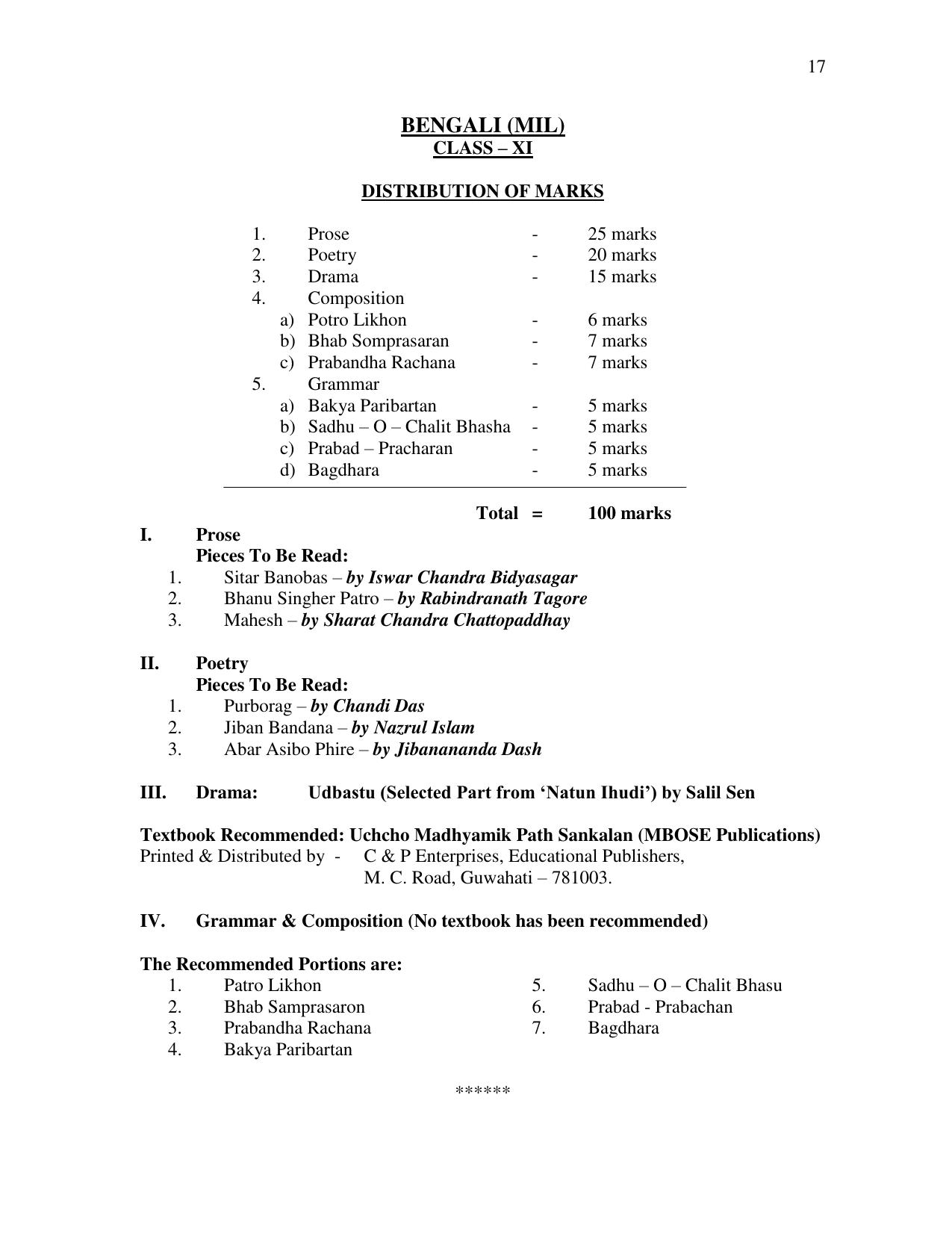 Meghalaya Board Class 11th Syllabus - Page 8